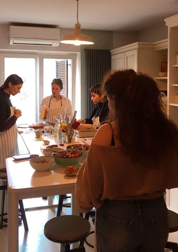 A cooking workshop