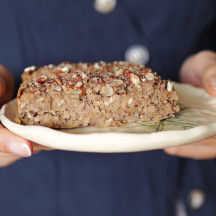 Healthy Juicy Apple Pecan Loaf (Vegan)