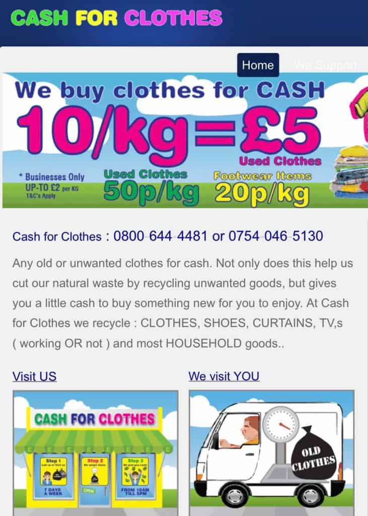 where can i sell used clothes for cash