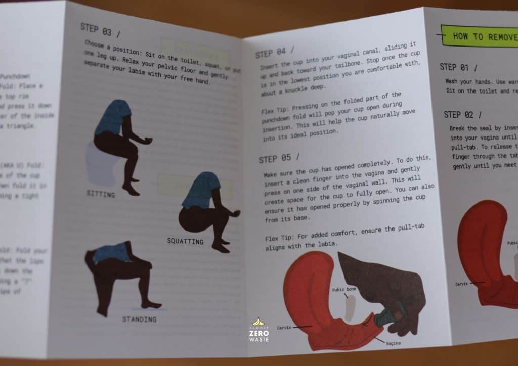 menstrual cup inserting positions