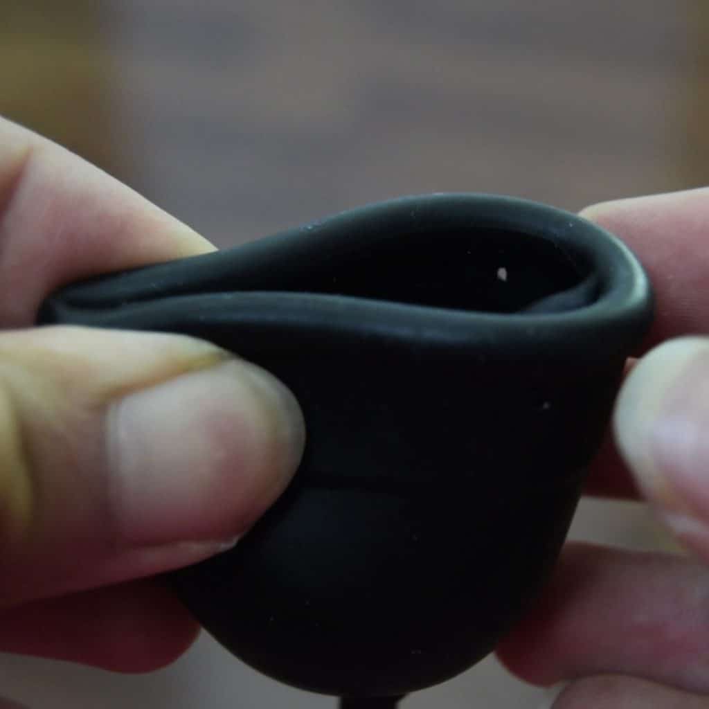 E fold menstrual cup