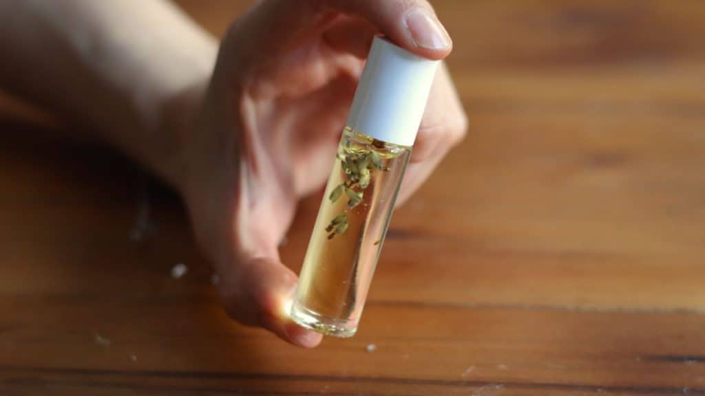 DIY oil perfume with essential oils