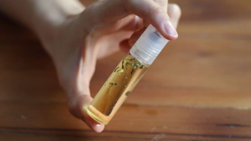 DIY oil perfume with essential oils